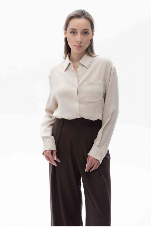 Oat Silk Shirt