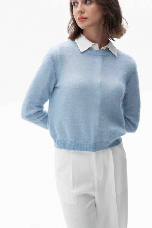 Alpaca Sweater in Sky Blue
