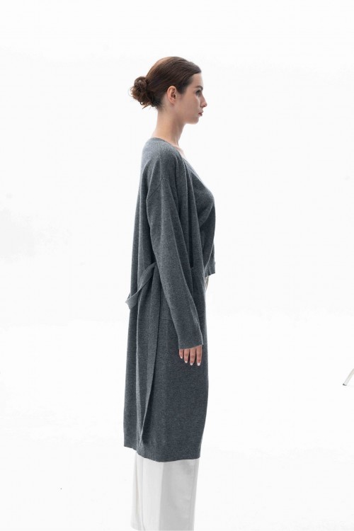 Charcoal Knit Cardigan 