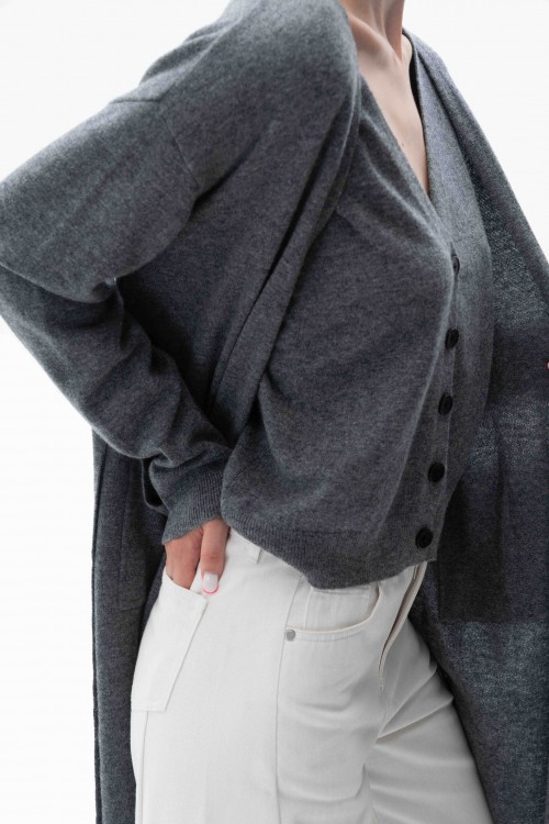 Charcoal Knit Vest