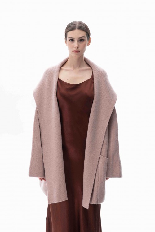 Rose Mist Cashmere Coat